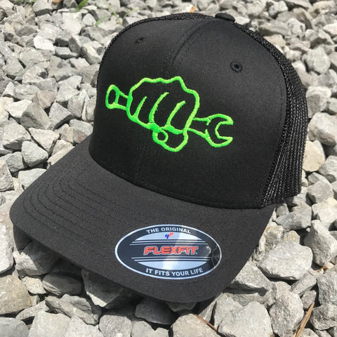 BK Flexfit Trucker Hats OSFA - Busted Knuckle Gear
